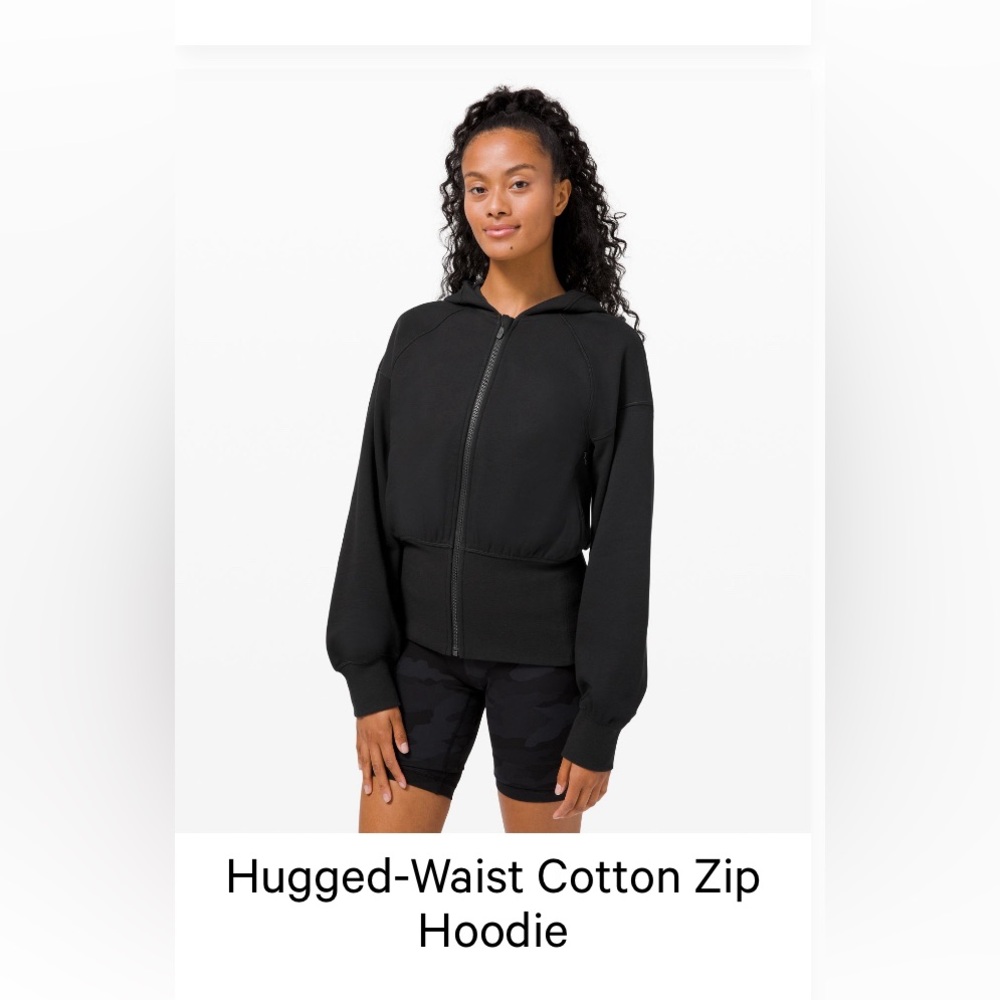 Lululemon hugged waist cotton zip hoodie NWOT